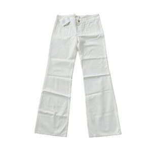 CHLOE Couture Wide Leg Jeans Off White ( 40 )